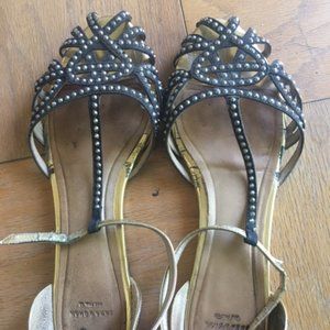 Zara black flat sandals